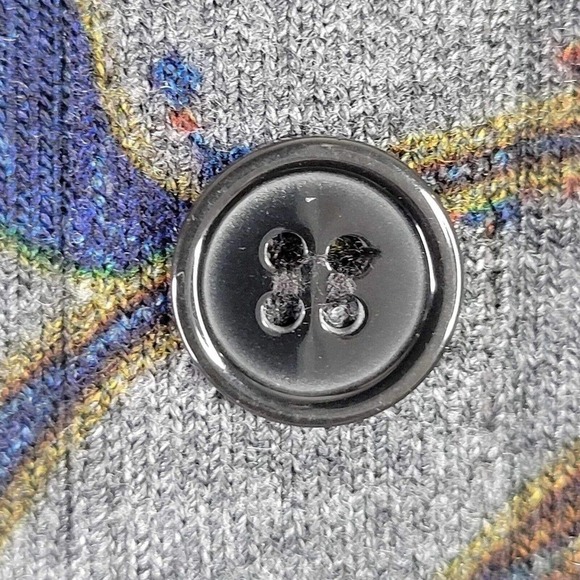 Chicos Tunic Shirt Womens 1 US M Gray Floral LS Longline Pockets Art To Wear - Picture 8 of 13